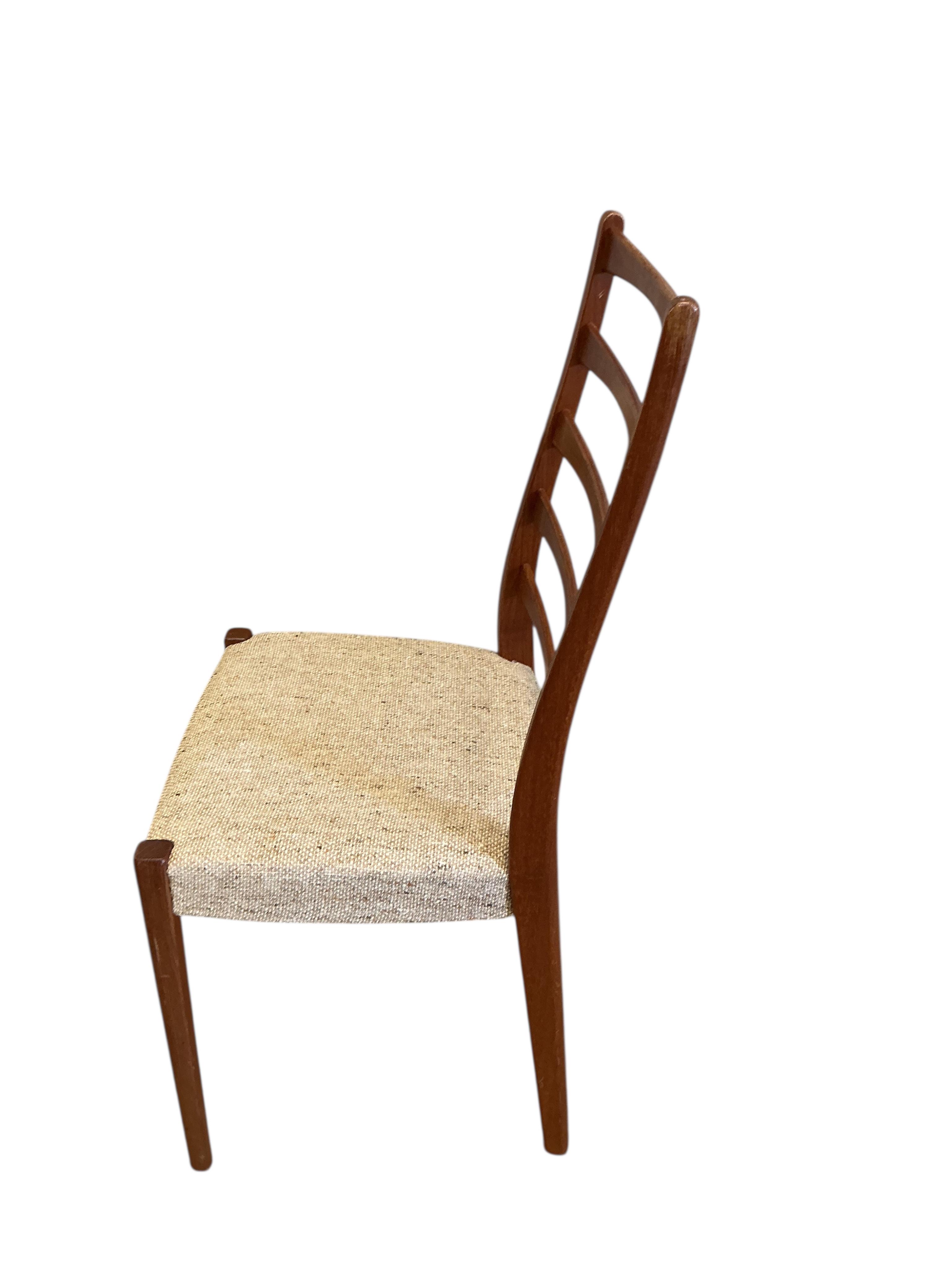 Svegards of Markaryd, a pair of mid century Swedish teak ladderback dining chairs